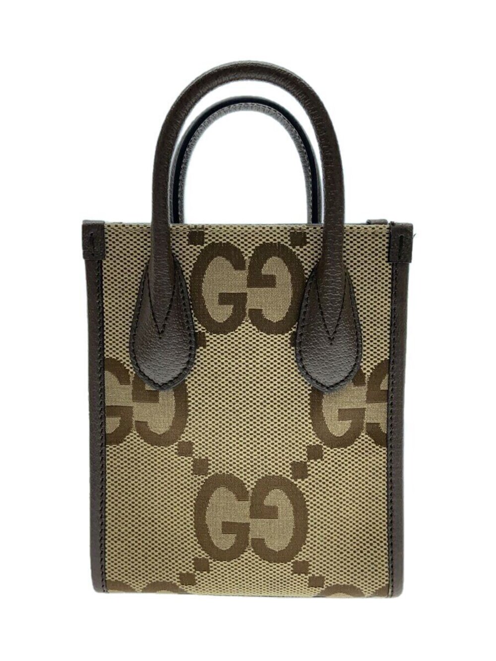 Gucci Jumbo GG Canvas Vertical Tote monogram brown
